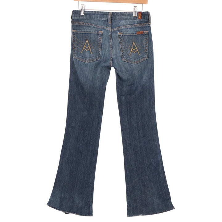 7 For All Mankind Bootcut Jeans Womens 27 Blue Denim Cotton Low Rise 5-Pockets