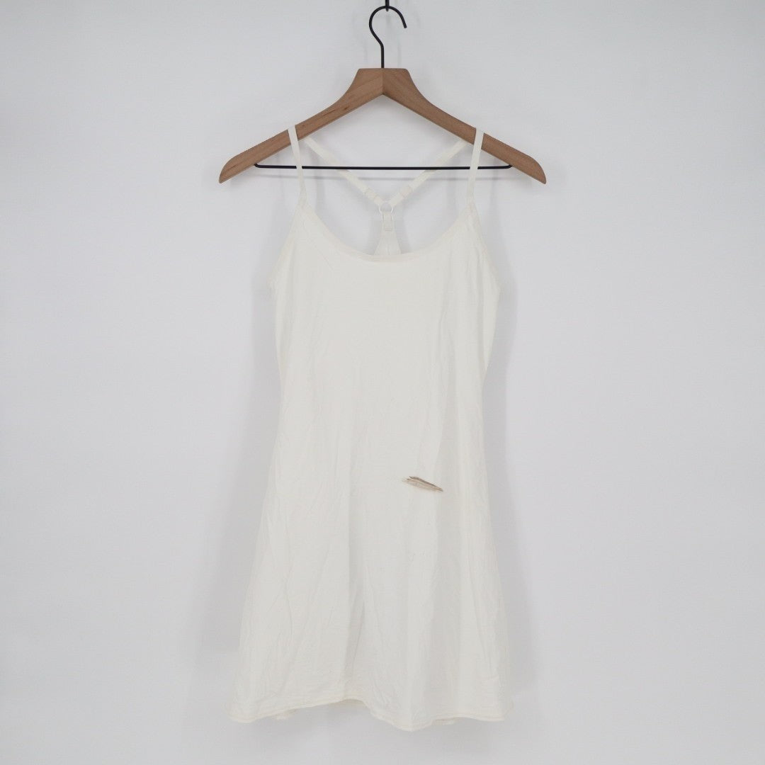 Outdoor Voices Tennis Dress Womens XS White Stretch Built-In Shorts Racerback