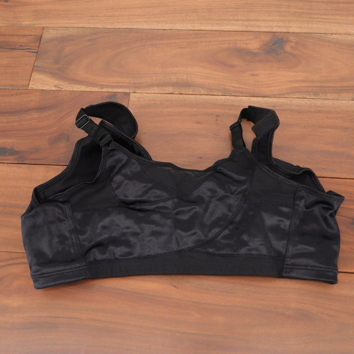 Playtex 18 Hour Front Close Back Support Wireless Bra 40B Black Posture Boost