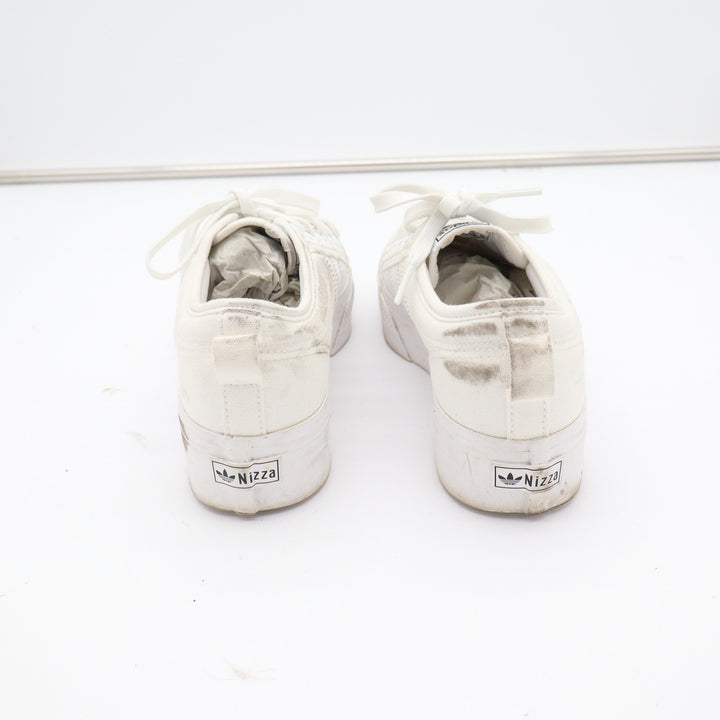 Adidas Nizza Platform Sneakers Womens 9 Cloud White Canvas Shoes