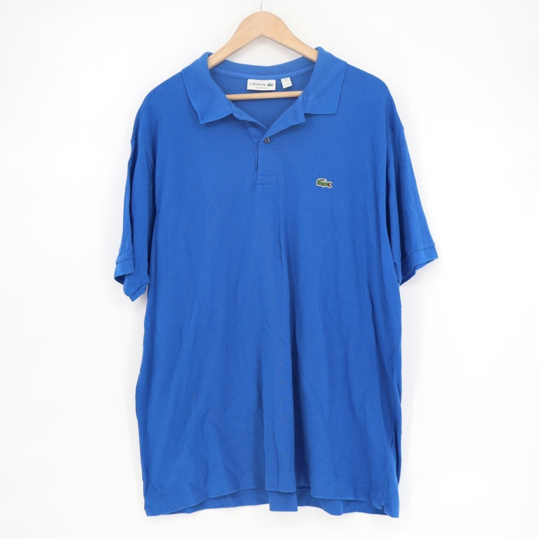 Lacoste Polo Shirt Mens 3XL Blue Classic Fit Side Slit  Golf Tennis Performance