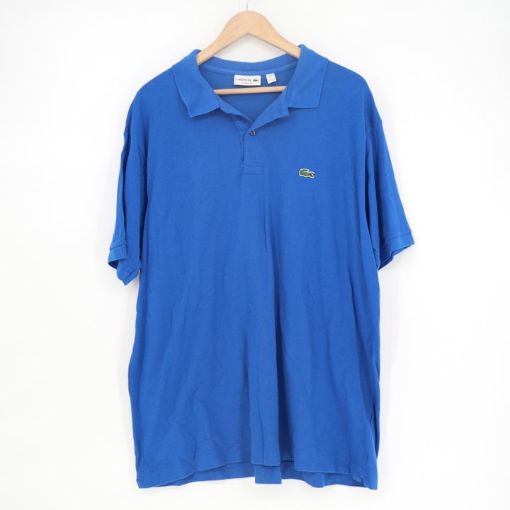 Lacoste Polo Shirt Mens 3XL Blue Classic Fit Side Slit  Golf Tennis Performance