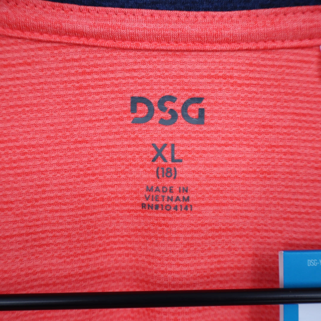 DSG Boys Pieced Graphic Movement Tee Cabana Coral Navy XL 18 Basketball 1989 NWT