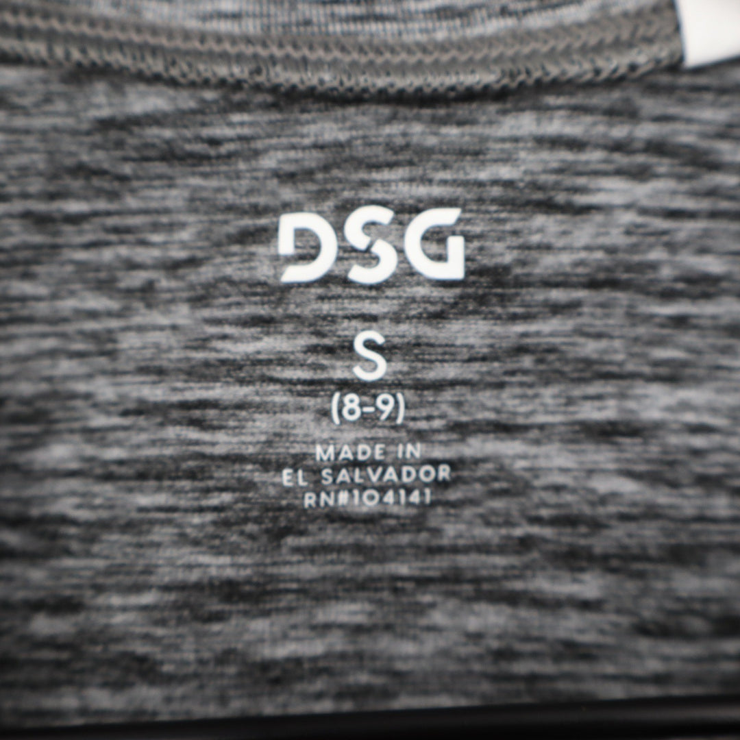 DSG Girls CWC 1/4 Zip Pullover Pure Black Spacedye Compression Top Size S 8-9