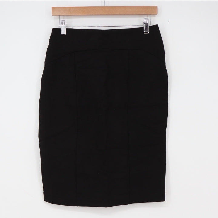 Ellen Tracy Skirt Womens S Pencil Black Stretch Pull-on Professional Excellent