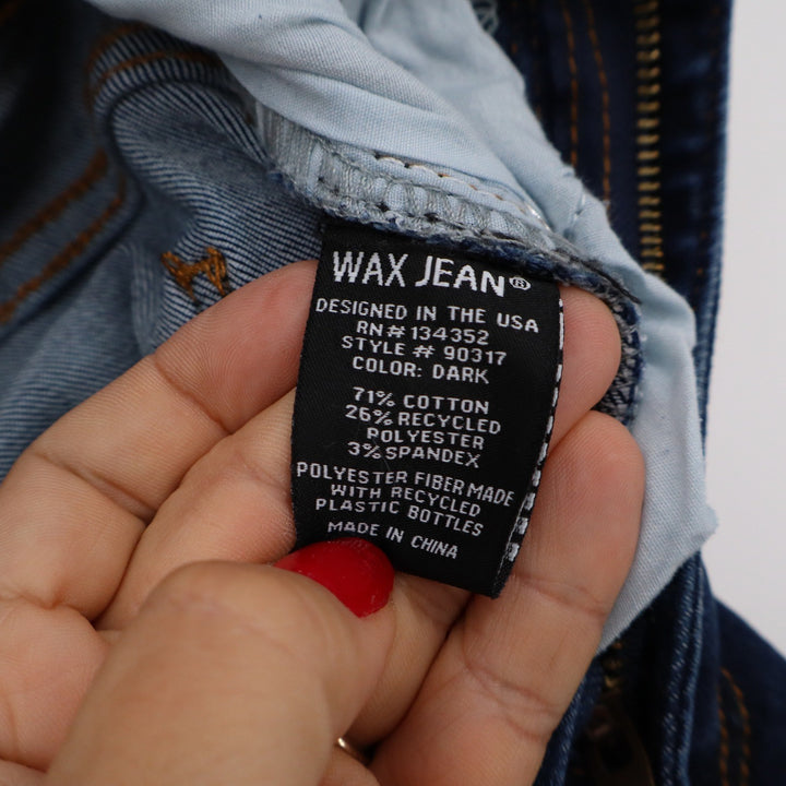 Wax Jean Sustainable Denim High Rise Distressed Skinny Jeans Dark Wash 0/24
