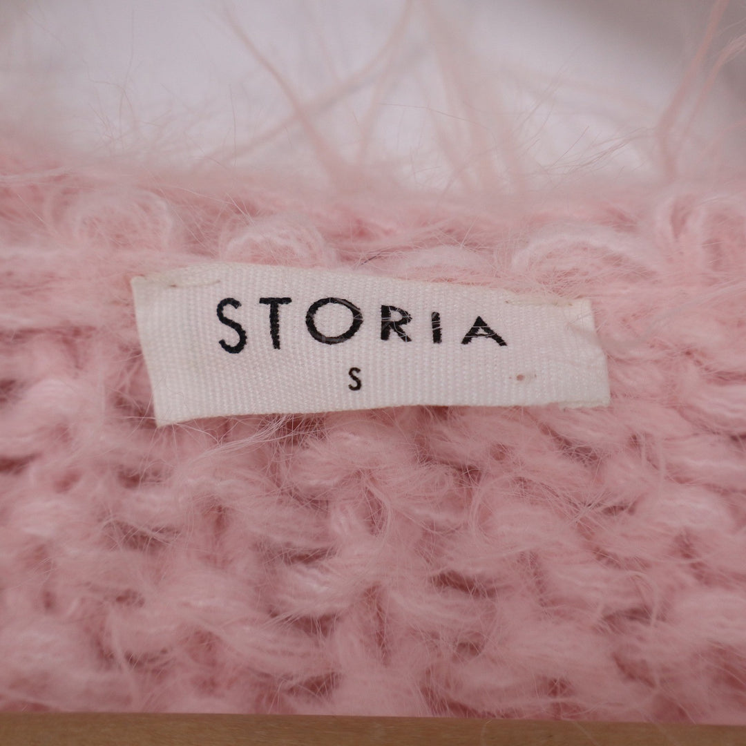 Storia Blush Pink Fuzzy Chunky Knit Toggle Cardigan Sweater
