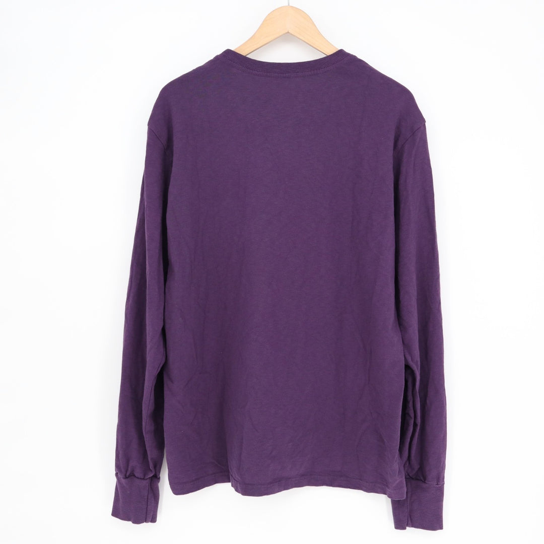 American Giant Premium Slub T-Shirt Mens Large Purple Cotton Knitted Crew Neck