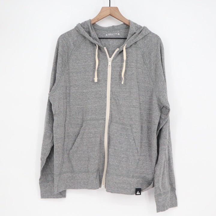 American Giant Mens Full Zip Hoodie Gray Heather XL Made USA Casual Comfort