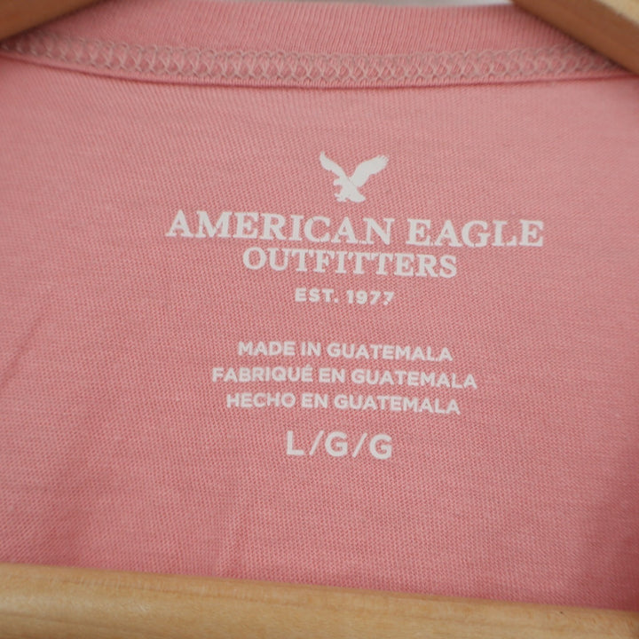 American Eagle Outfitters Tank Top Women Large Blush Cotton Flare Hem Round Neck