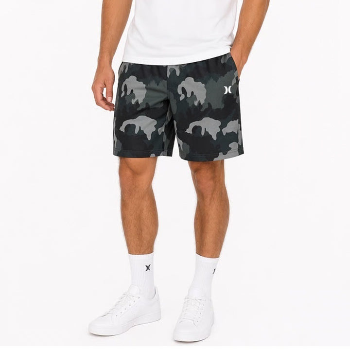 Hurley Boys Grey Camo Dri-FIT Athletic Shorts Large NWT
