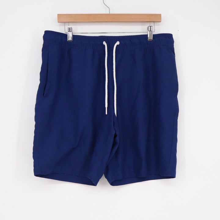 Amazon Essentials Mens Navy Blue Swim Trunks Size L Drawstring Mesh