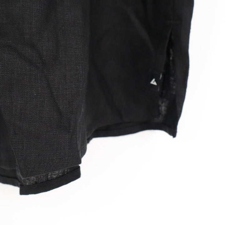 American Giant Black Women's Linen Shirt Size XS Made In USA