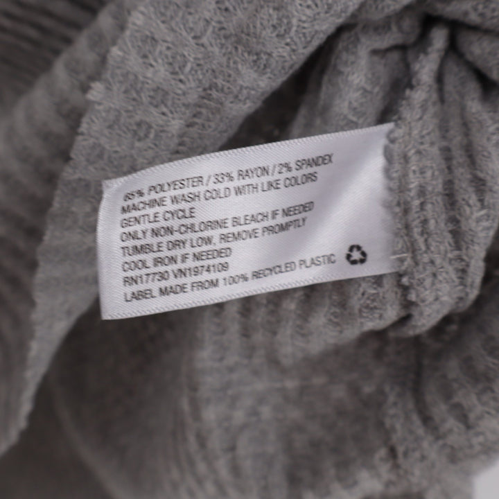 Wild Fable Sweater Womens Medium Gray Stretch Waffle Knit Long Sleeve Round Hem