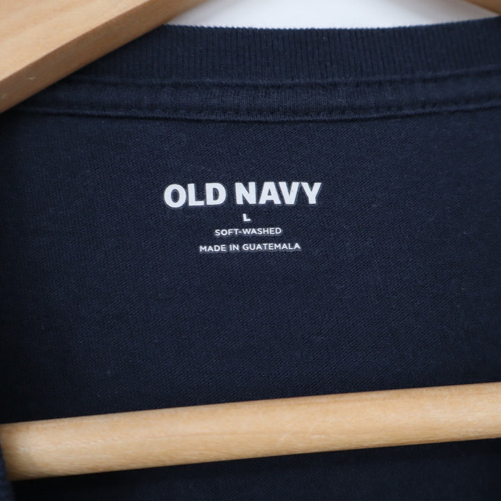 Old Navy T-Shirt Mens L Soft-Washed Brooklyn Kings County Navy Graphic Excellent