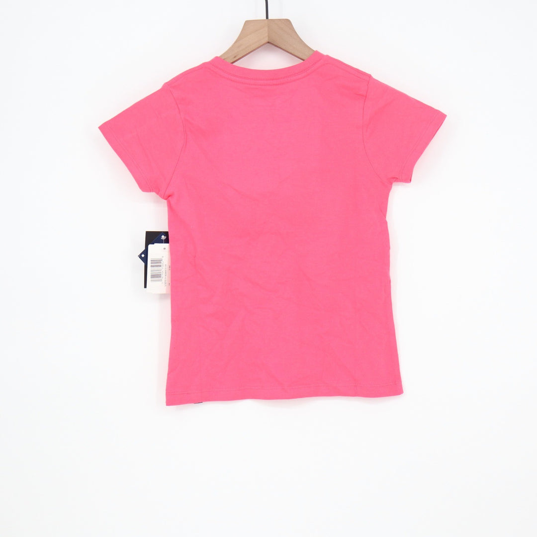 New Era Boston Red Sox Girls Pink Sequin V-Neck T-Shirt Size 7/8 NWT 823AA42