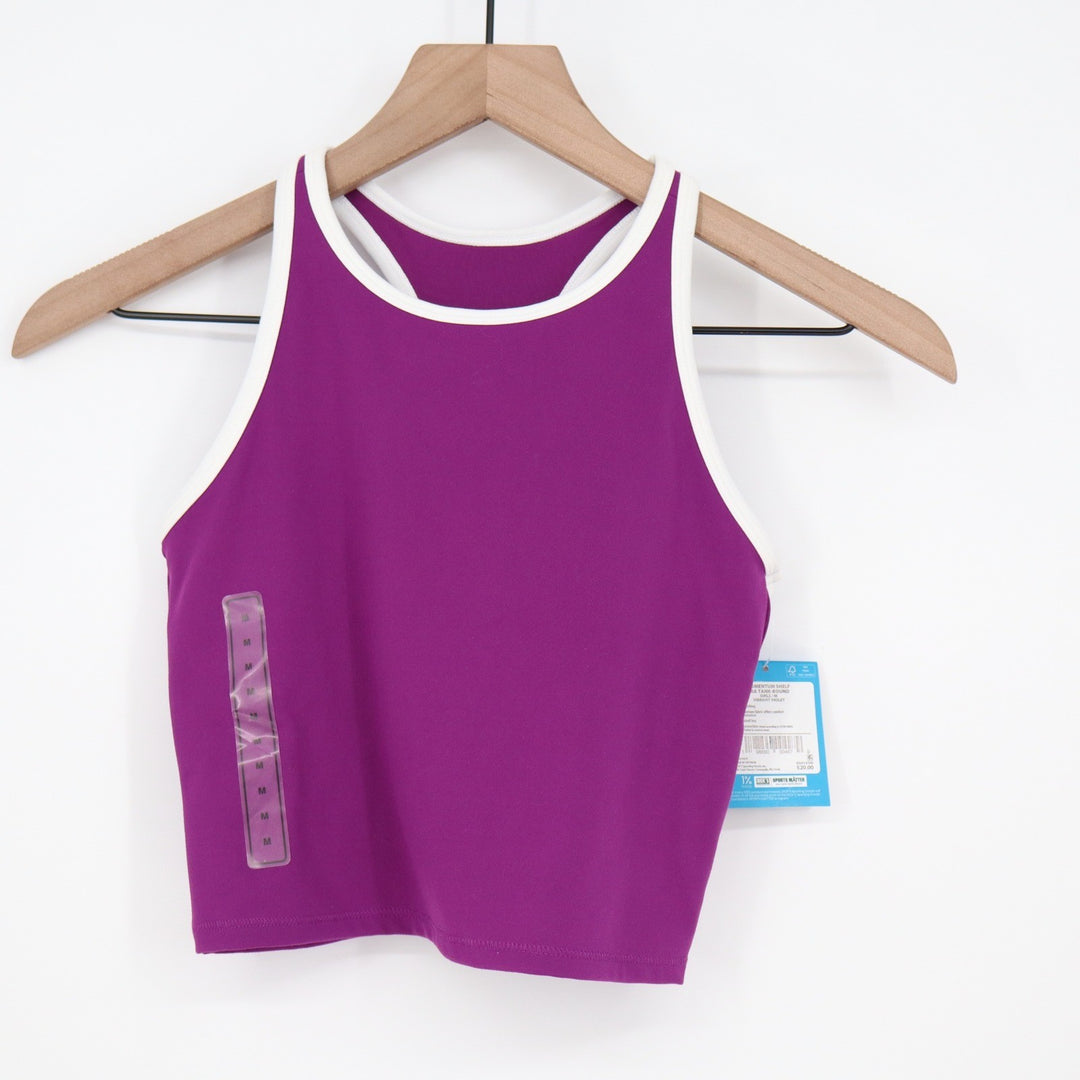 DSG Girls XL Momentum Shelf Bra Tank Top Vibrant Violet Purple Racerback