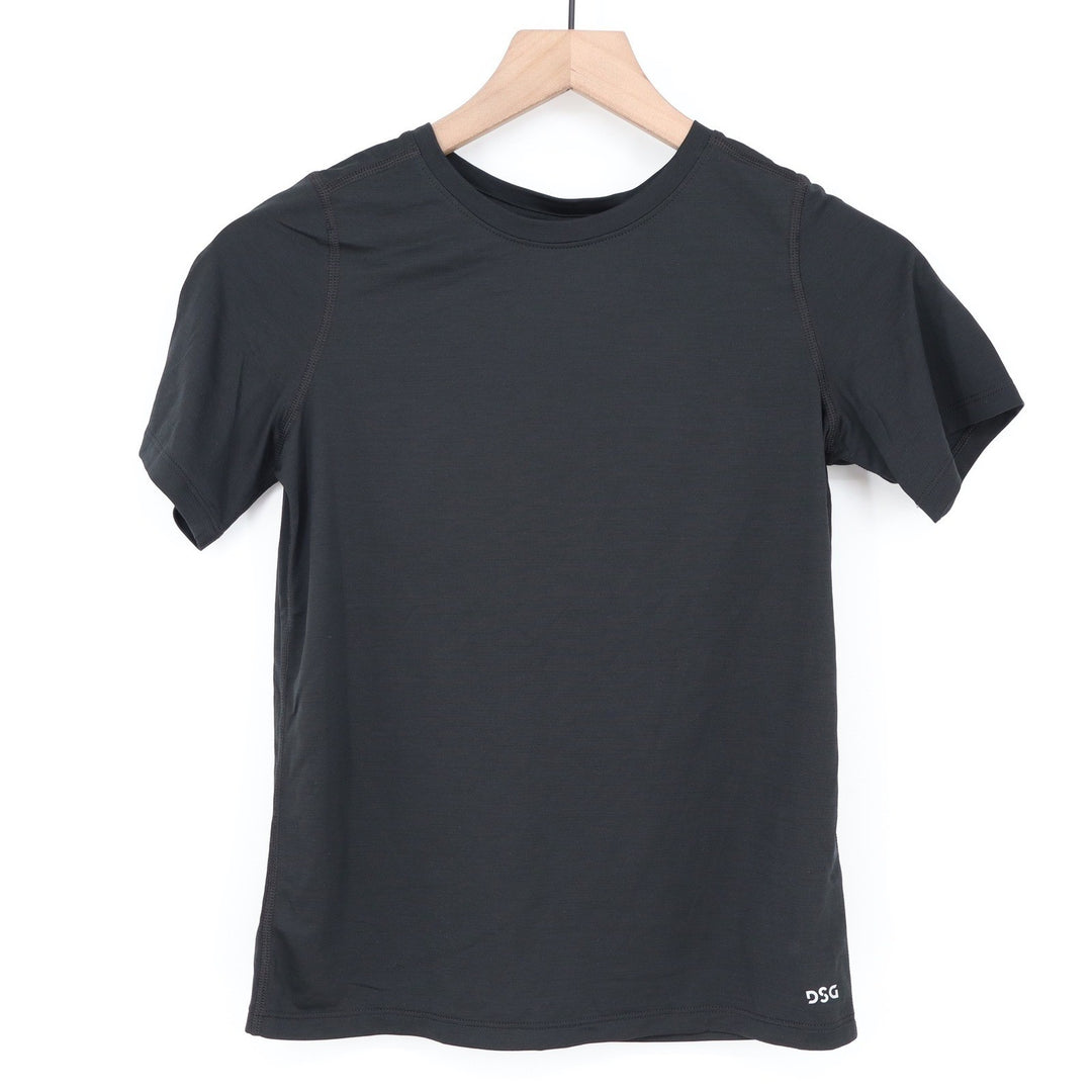 DSG Boys Movement Tee Pure Black Short Sleeve Athletic Shirt Size M 10-12 NEW