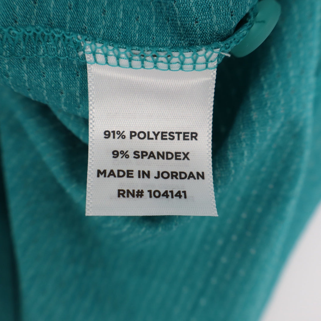 Walter Hagen Mens P11 Birdseye Athletic Fit Polo Shirt Aqua Blue Heather Small
