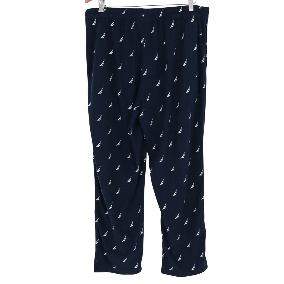 Nautica Sleepwear Navy Blue Sailboat Print Pajama Pants Size XL