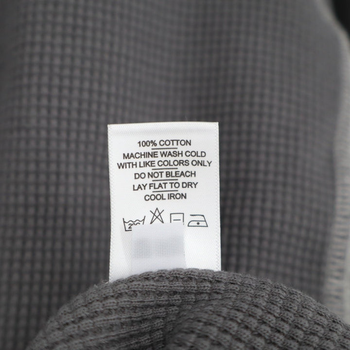 American Giant Colorblock Summit T-Shirt Mens Large Gray Waffle Knit Long Sleeve