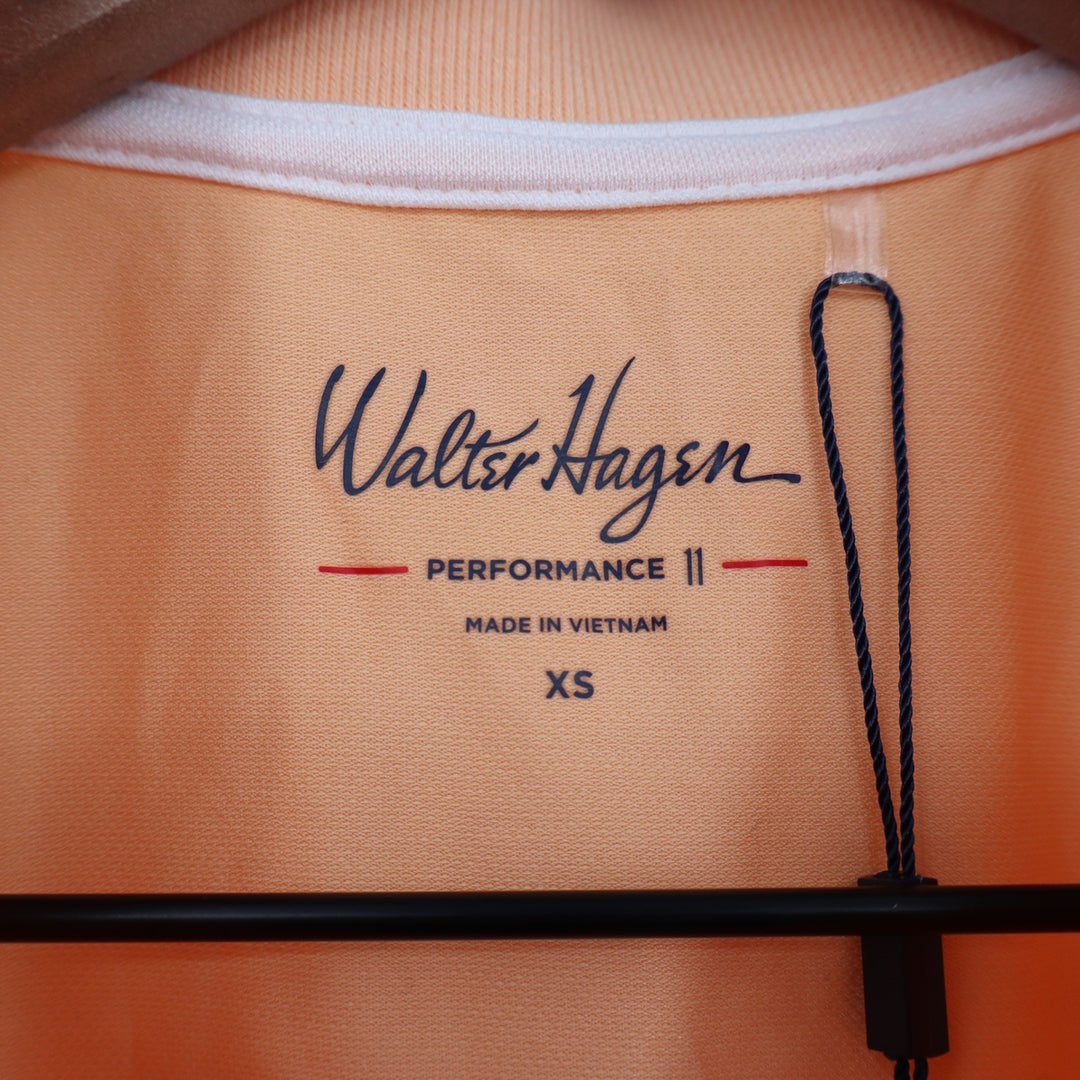 Walter Hagen Womens P11 Sleeveless Johnny Golf Polo Peach Fuzz Orange XS NEW