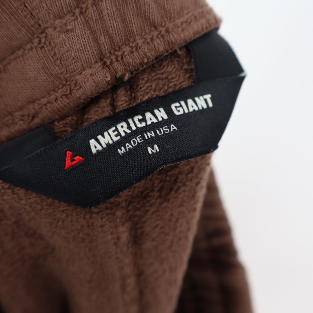 American Giant Men's Sweatshort Coffee Quartz Size M Made In USA