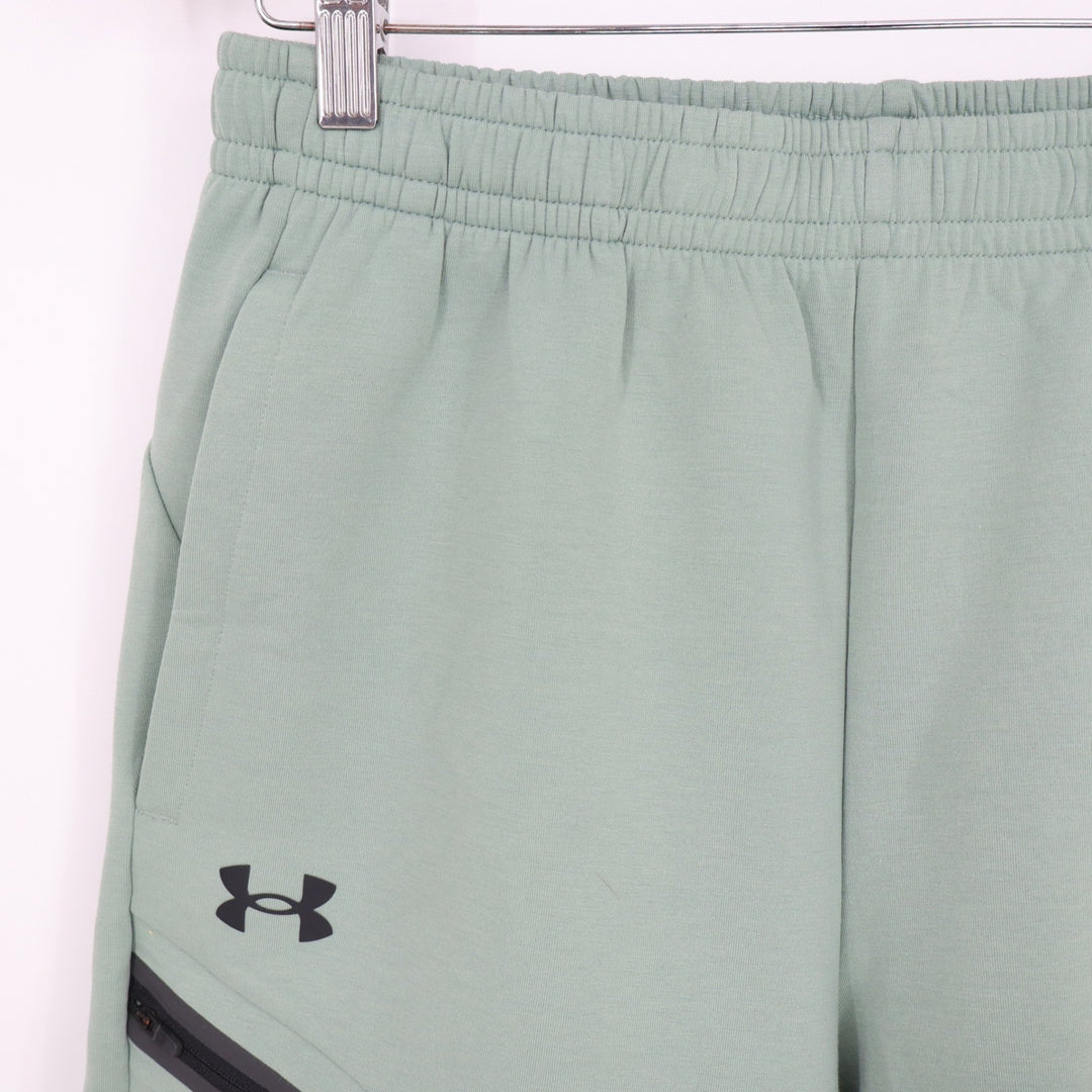 Under Armour Mens Unstoppable Fleece Shorts Sage Green 1379809 Size Medium NWT