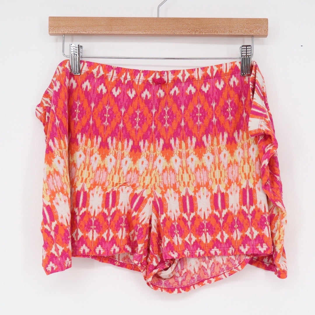 Secret Treasures XL Pink Orange Ikat Geometric Sleep Shorts Pajama Bottoms