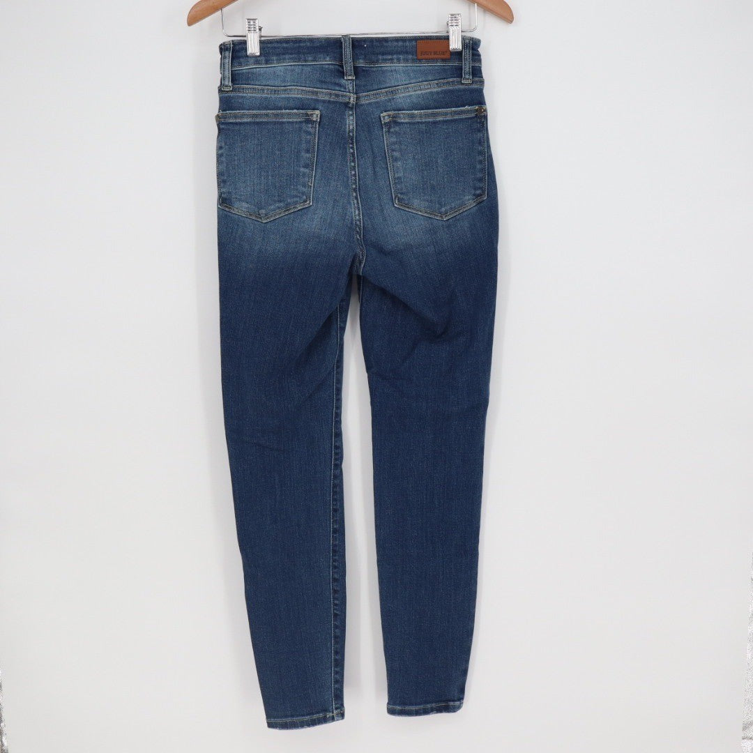 Judy Blue Los Angeles High Rise Skinny Jeans Button Fly Medium Wash Size 3 26