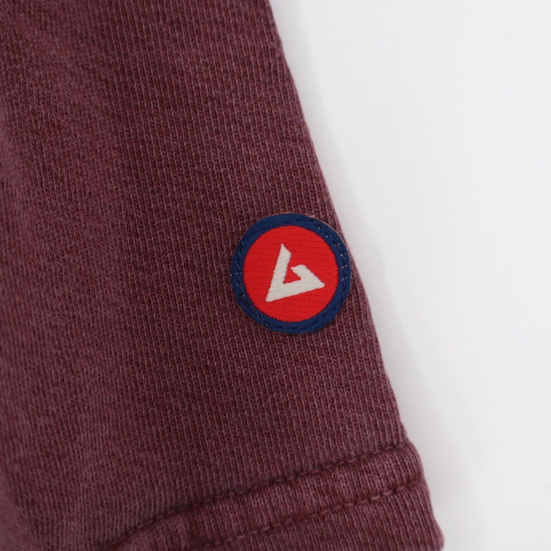 American Giant Burgundy Red Short Sleeve Sweatshirt Crewneck Tee Made in USA M