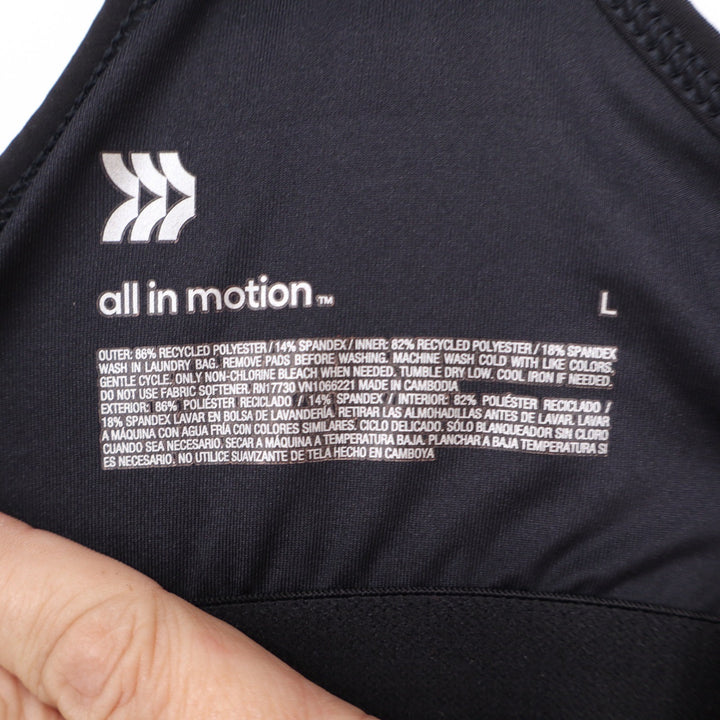 All in Motion Black Athletic Exercise Dress Built-in Shorts Pocket Large L
