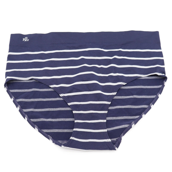 Lauren Ralph Lauren Seamless Brief Underwear Womens 2XL Navy Striped High-Rise