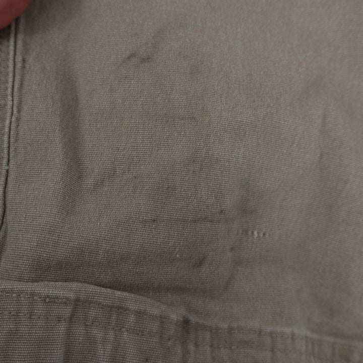 Duluth Trading Carpenter Pants Mens 32X32 Khaki Cotton Stretch Cargo Pockets