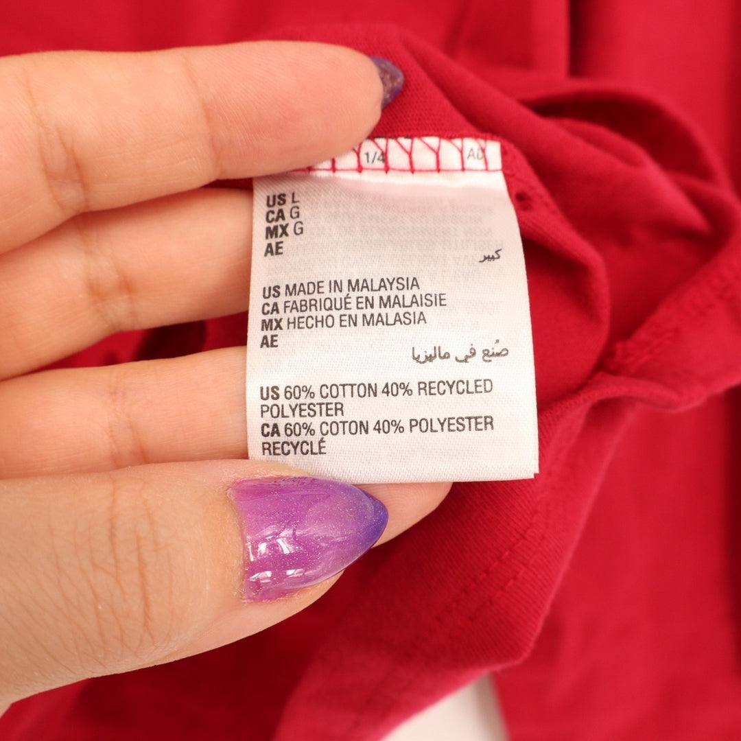 Charter Club Intimates Pajama Top Womens Large Red Cotton Scoop Neck Sleep Wear