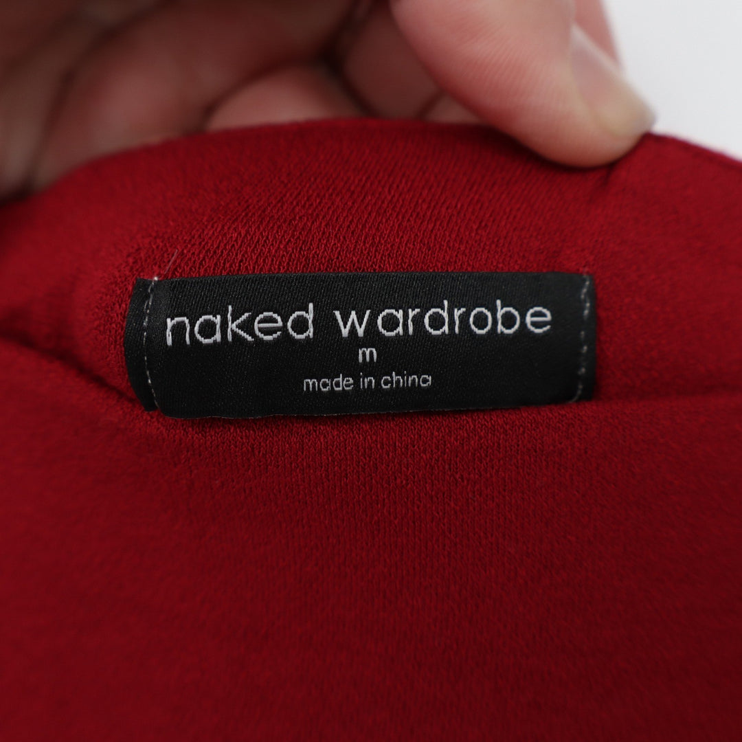 Naked Wardrobe Red Bodycon Maxi Skirt High Waisted Size M