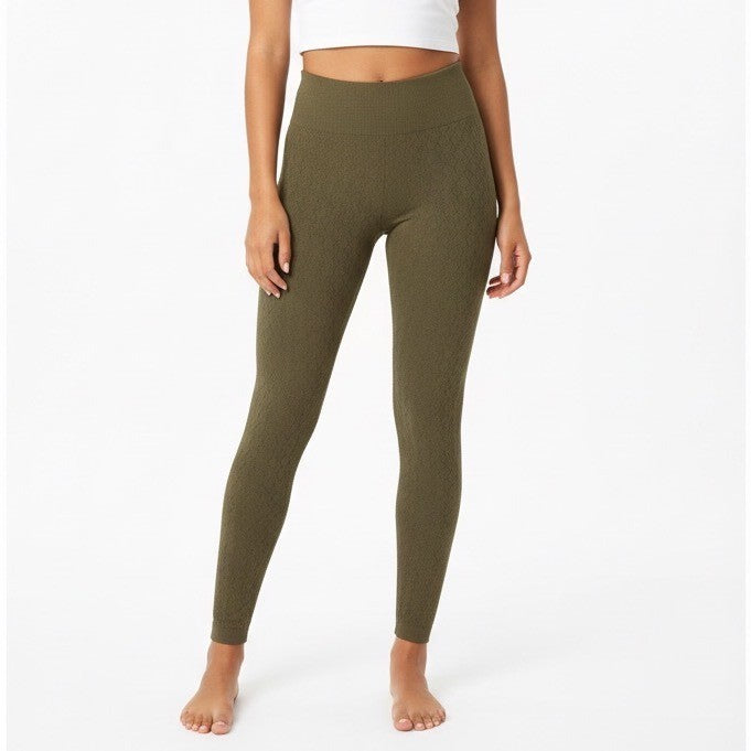 Runway Ready Leggings Womens Petite XL Olive Green Stretch High Waist Skinny Leg