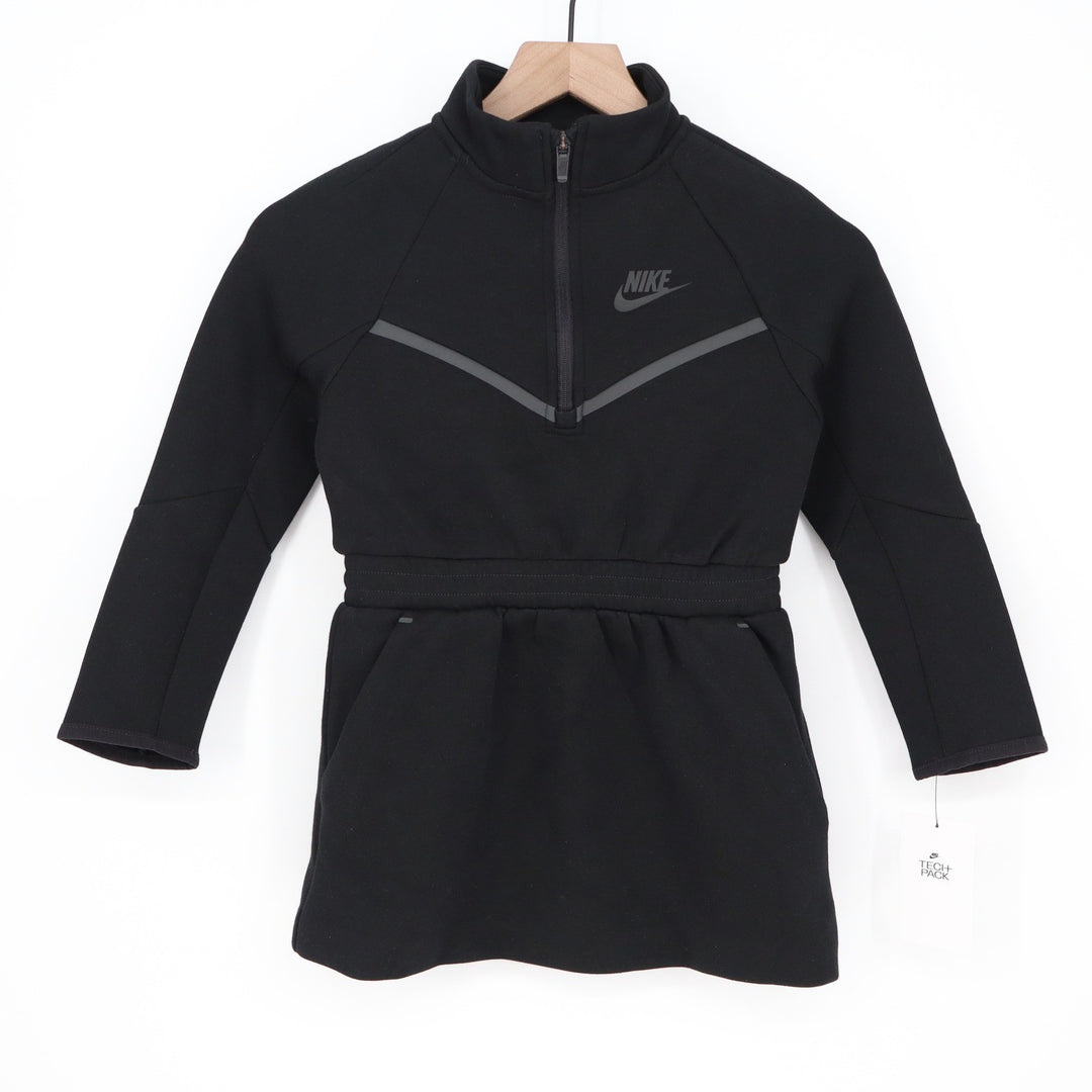 Nike Girls Tech Pack 1/4 Zip Dress Black Size 6 NEW