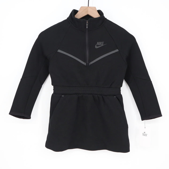 Nike Girls Tech Pack 1/4 Zip Dress Black Size 6 NEW