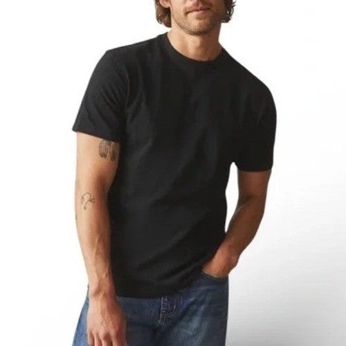 American Giant Classic Black Cotton T Shirt Crew Neck Made in USA Size L