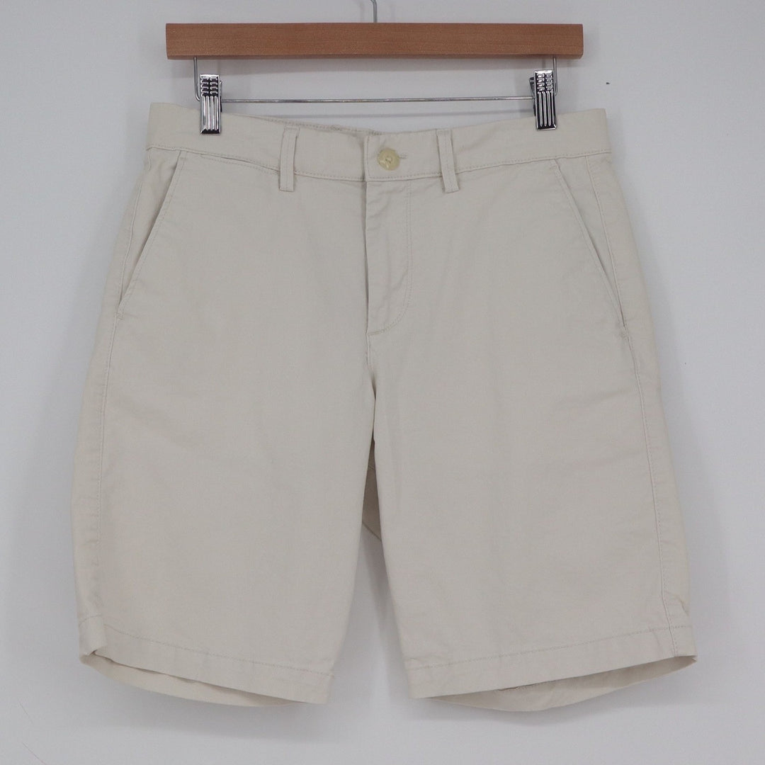 Gap Mens 29 Stretch Chino Shorts Off White Beige Cotton Lycra Casual