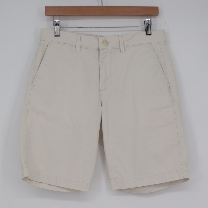 Gap Mens 29 Stretch Chino Shorts Off White Beige Cotton Lycra Casual