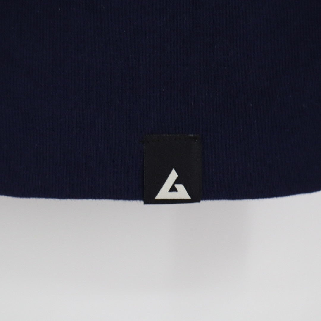 American Giant Hoodie Mens 2XL Blue Full Zip Logo Ribbed Sleeve Cotton Casual