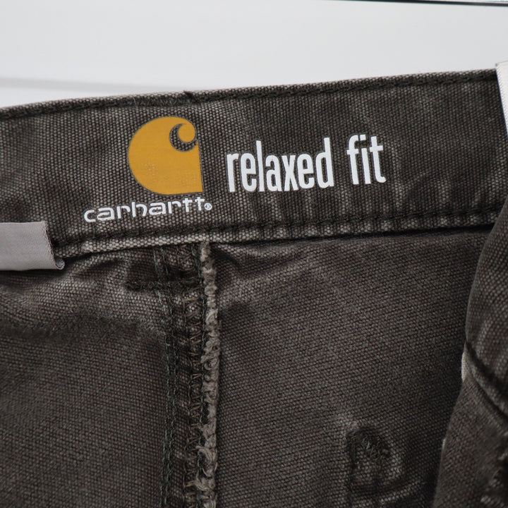 Carhartt Mens Relaxed Fit Canvas Work Pants Grey 36x32 Carpenter Utility