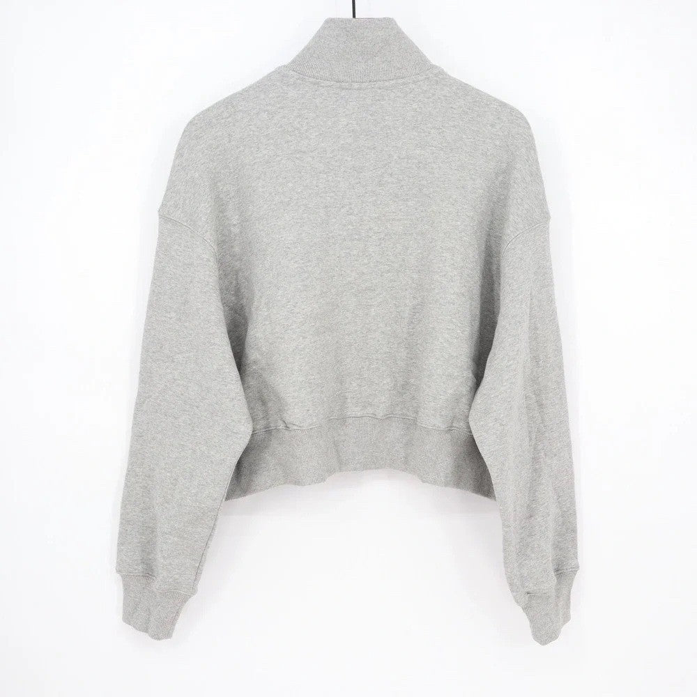Nike Womens USA Hockey Phoenix Crop Quarter Zip Grey Sweatshirt Large