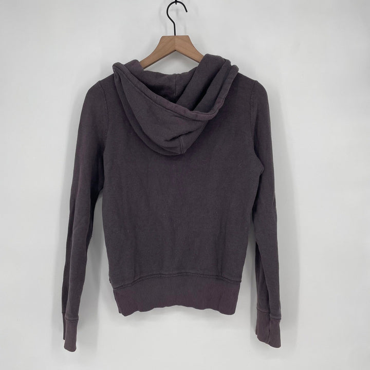 American Eagle Outfitters Charcoal Gray Quarter Zip Hoodie Sweatshirt Size SP