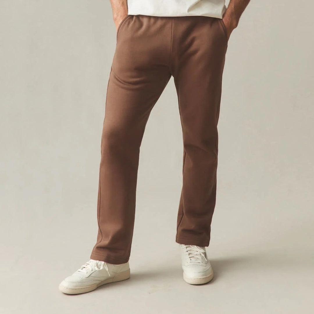 American Giant Sweatpants Mens Small Brown Slash Pockets Elastic Waist Straight