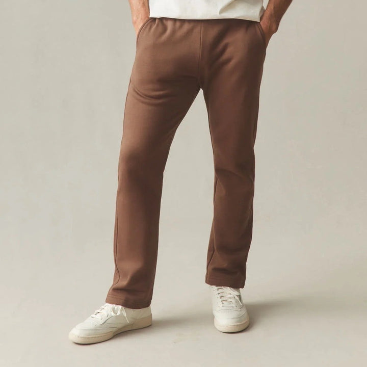 American Giant Sweatpants Mens Small Brown Slash Pockets Elastic Waist Straight