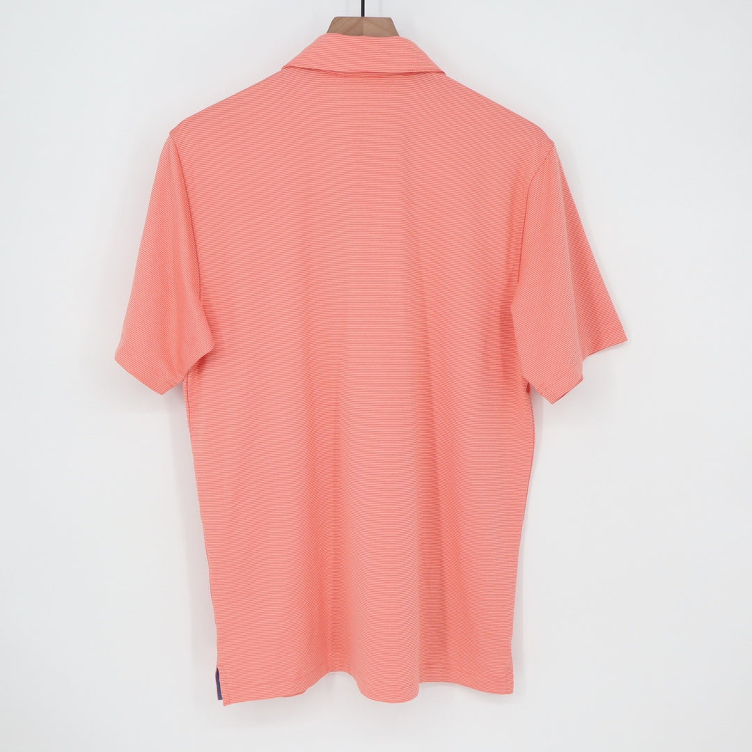 Walter Hagen Mens P11 Championship Stripe Polo Shirt Pink Peach S
