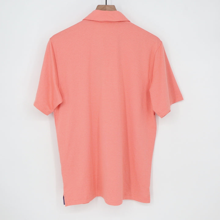 Walter Hagen Mens P11 Championship Stripe Polo Shirt Pink Peach S